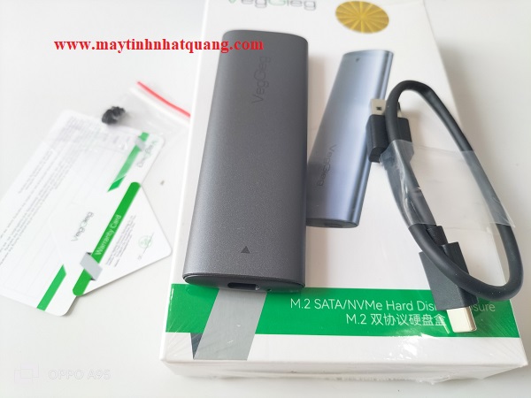 Box ổ cứng USB 3.1 M2 Sata 10Gb Veggieg V-GM03